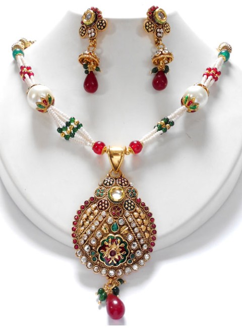 Polki Necklace Set